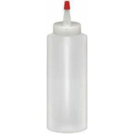 16oz SQUEEZE BOTTLE W/RED CAP