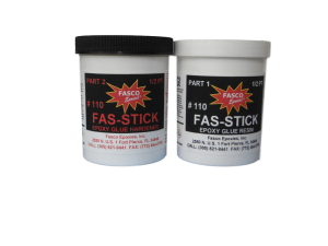 FASCO 110 EPOXY GLUE PINT KIT ( 1/2 Pint of part 1 and 1/2 Pint of part 2)