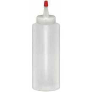 16oz SQUEEZE BOTTLE W/RED CAP