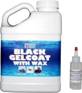 GELCOAT BLACK WITH WAX Gallon