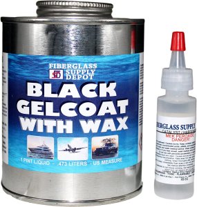 GELCOAT BLACK WITH WAX Pint