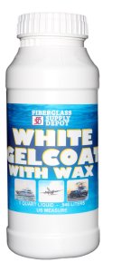 GELCOAT WHITE WITH WAX Quart