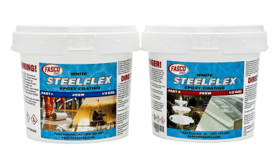 FASCO 9X STEEL-FLEX EPOXY COATING Gallon Kit WHITE