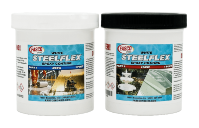 FASCO 9X STEEL-FLEX EPOXY COATING Quart Kit WHITE