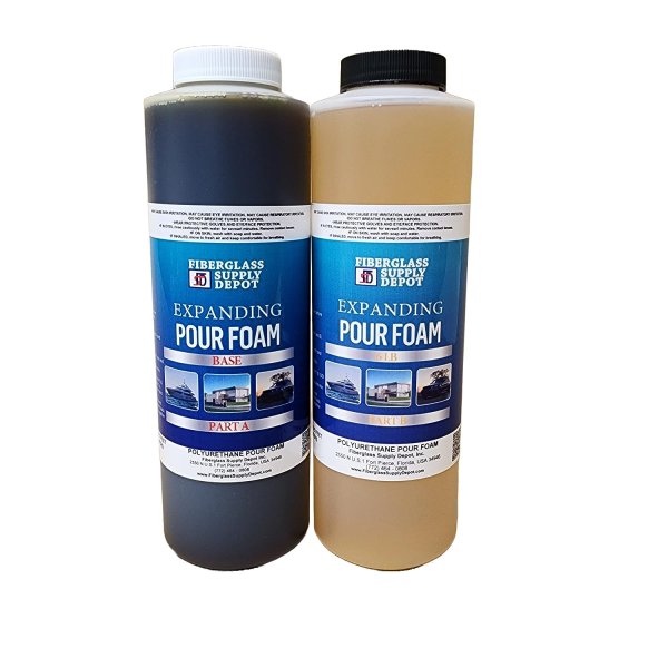 Expandable Polyurethane Pour Foam 6lb 1/2 Gallon Kit (quart of A and quart of B)
