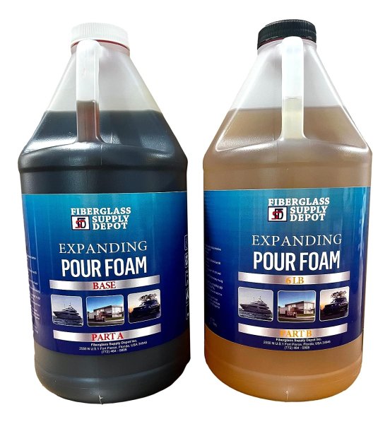 Expandable Polyurethane Pour Foam 6lb 1 gallon kit (1/2 gallon of A and 1/2 gallon of B)