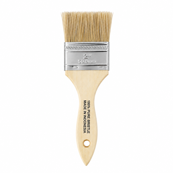2" Single-Thick Natural Bristle Chip Brush – 3/8" Thick