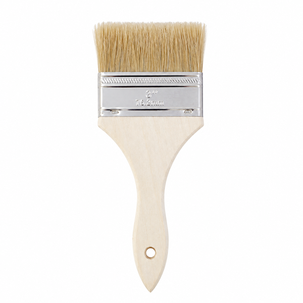 3" Single-Thick Natural Bristle Chip Brush – 3/8" Thick