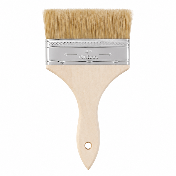 4" Single-Thick Natural Bristle Chip Brush – 3/8" Thick
