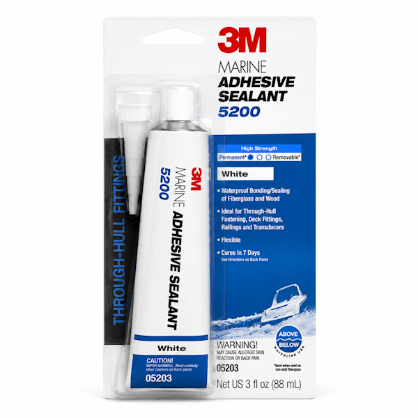 3M™ Marine Adhesive Sealant 5200 – 3 oz Tube – Permanent Waterproof Marine Sealant – Black or Whi...