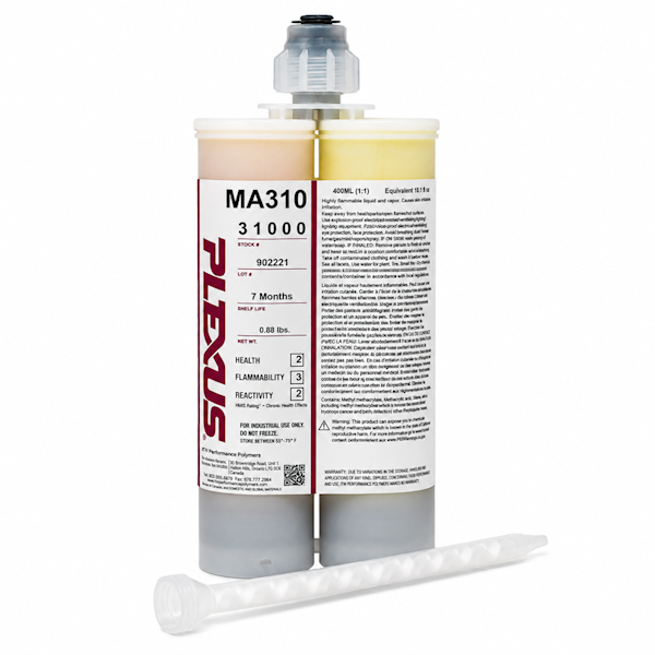 Plexus MA310 High Strength methacrylate structural adhesive 400ml tube with Mix Tip