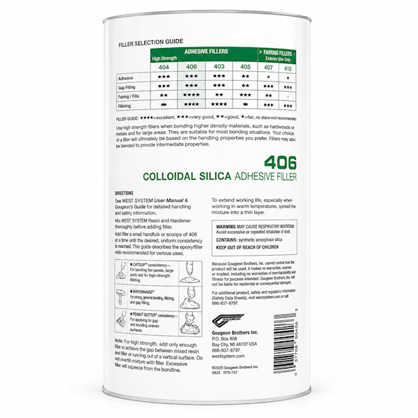 West System 406-7 Colloidal Silica Adhesive Filler 5.5oz