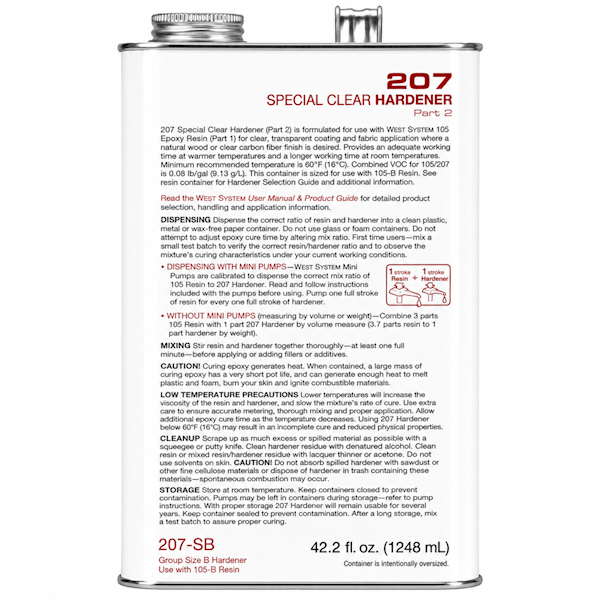West System 207-SB Special Clear Hardener .33 Gal
