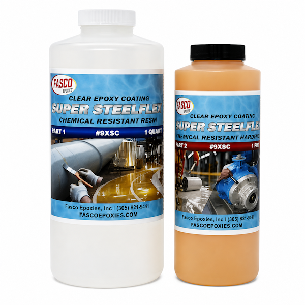 Fasco Super Steelflex #9XS Chemical Resistant Epoxy Coating 3 pint kit