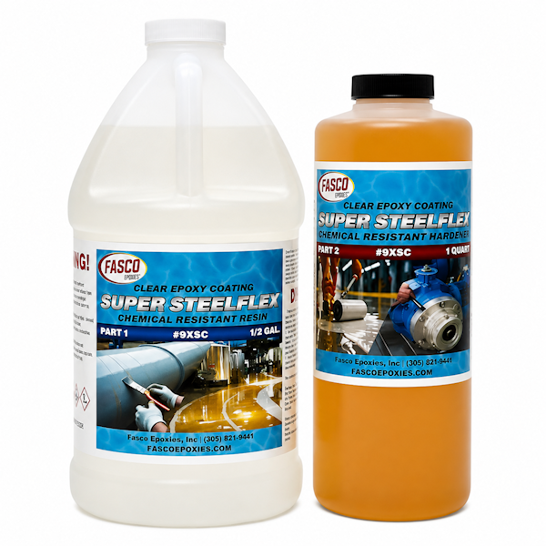 Fasco Super Steelflex #9XS Chemical Resistant Epoxy Coating 3 quart kit