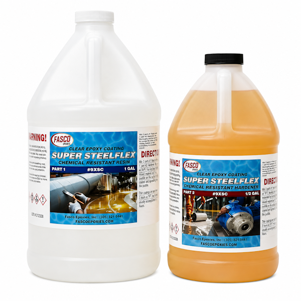 Fasco Super Steelflex #9XS Chemical Resistant Epoxy Coating 1.5 gallon kit