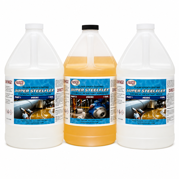 Fasco Super Steelflex #9XS Chemical Resistant Epoxy Coating 3 gallon kit