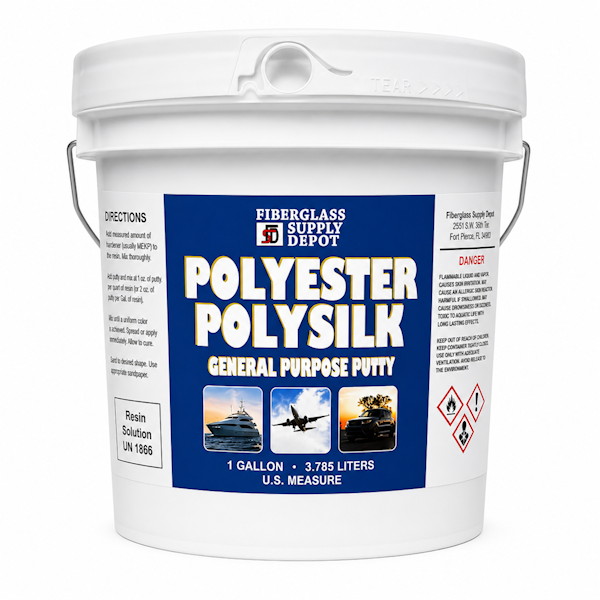 POLY SILK POLYESTER PUTTY Gallon