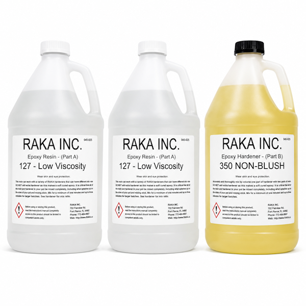 Raka 350 Non Blush Epoxy 3 gallon kit