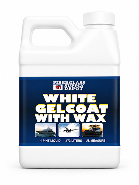 Gelcoat White With Wax Pint