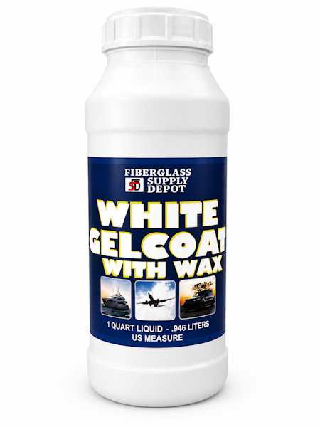 Gelcoat White With Wax Quart