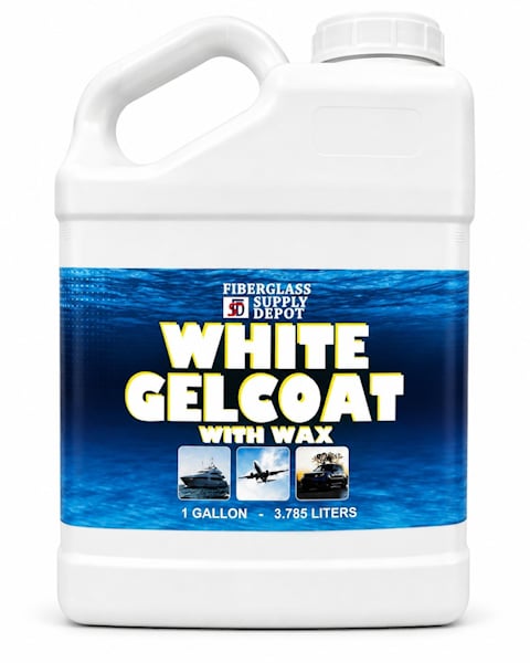 Gelcoat White With Wax Gallon
