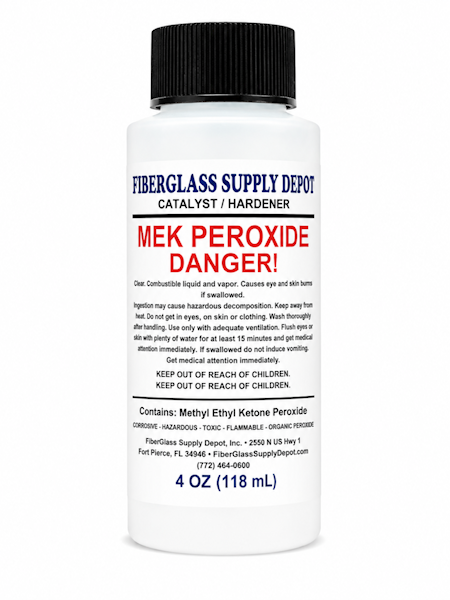Methyl Ethyl Ketone Peroxide 4oz Clear