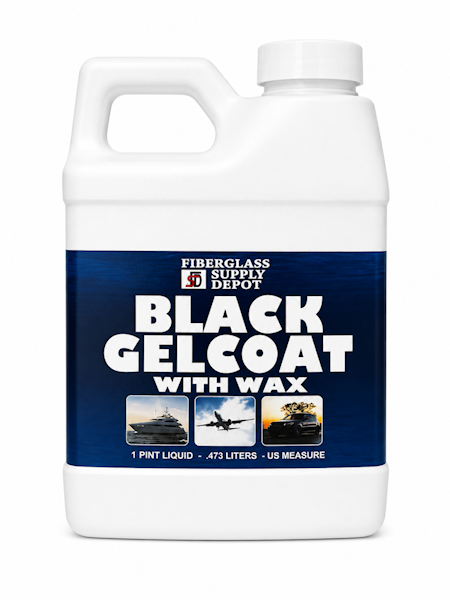 Gelcoat Black With Wax Pint