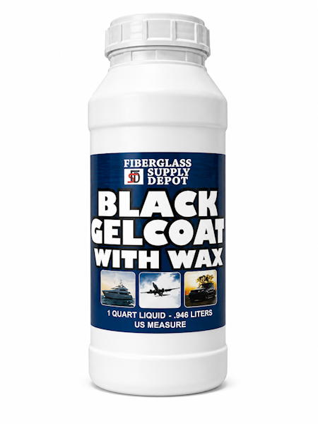 Gelcoat Black With Wax Quart