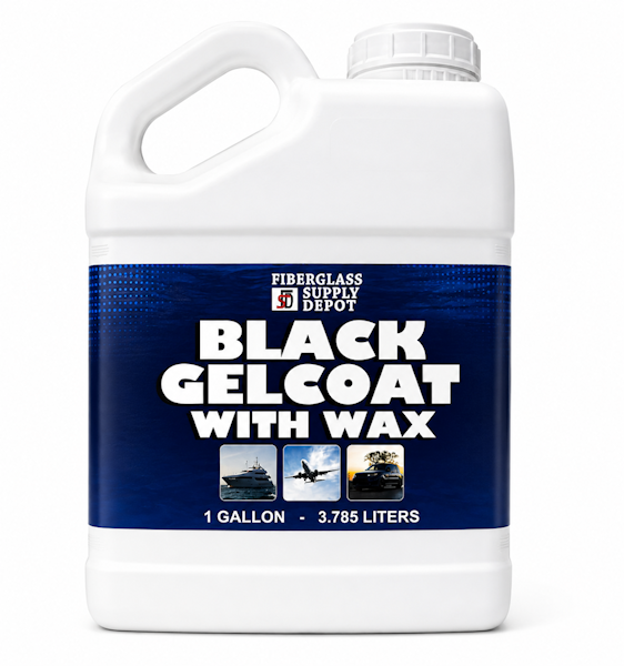 Gelcoat Black With Wax Gallon