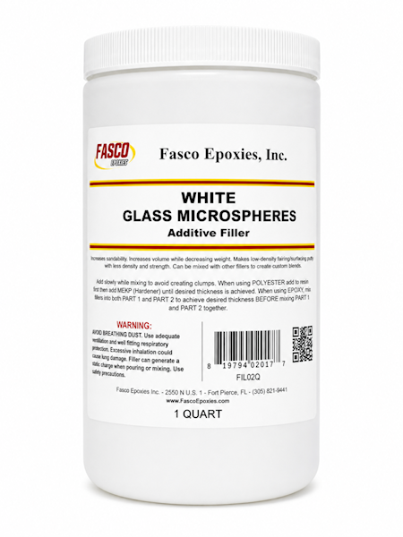 White Glass Microspheres Quart