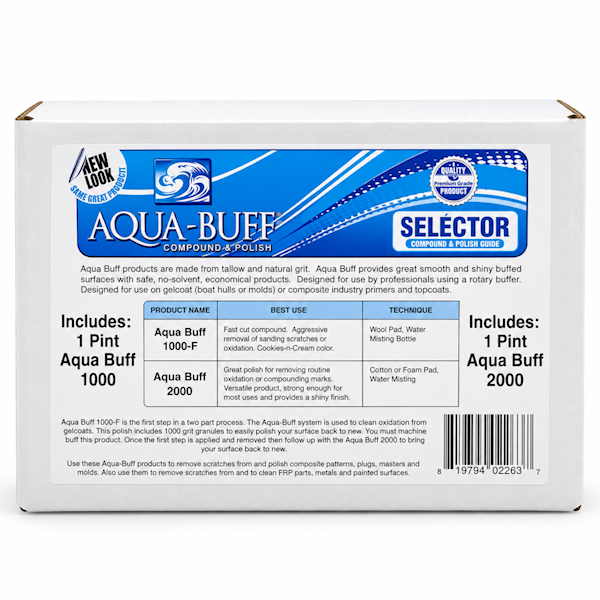 Aqua-Buff 1000-F & 2000 Two-Step Compound & Polish Kit – 1 Pint Each –