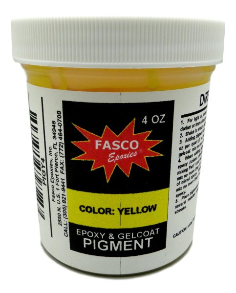 Gelcoat Pigment | Epoxy Pigment 4oz Yellow