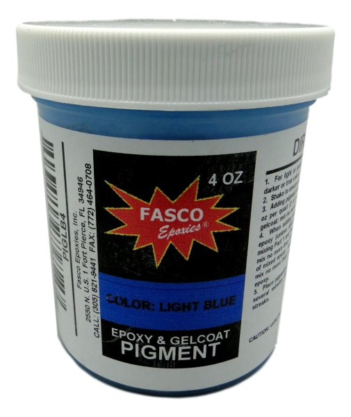Gelcoat Pigment | Epoxy Pigment 4oz Light Blue