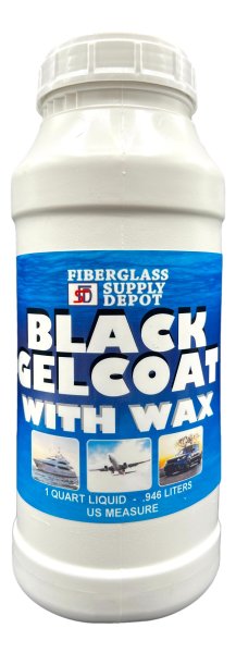 GELCOAT BLACK WITH WAX Quart