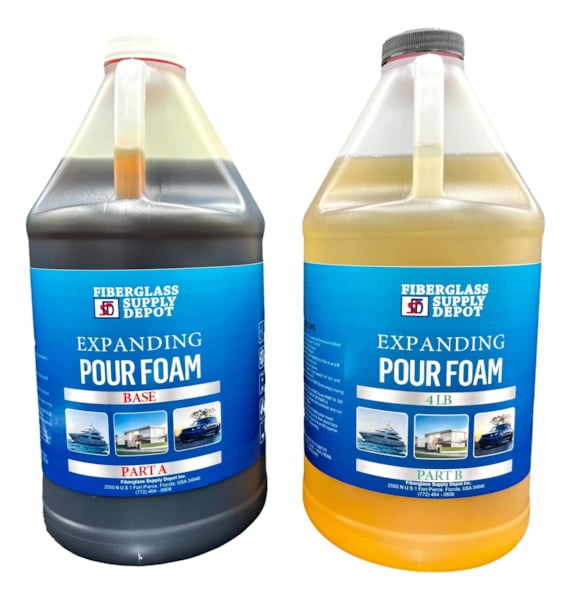 Expandable Polyurethane Pour Foam 4lb 2 Gallon Kit (1 gallon of A and 1 gallon of B)