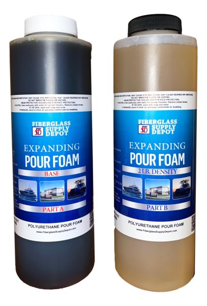 Expandable Polyurethane Pour Foam 2lb 1/2 Gallon Kit (quart of A and quart of B)