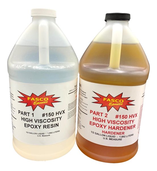 High Viscosity Epoxy Kit 2 Gallon Kit ( 1 gal resin 1 gal hardener)