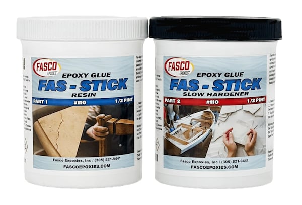 Fasco Epoxies 110 Epoxy Glue Pint Kit ( 1/2 Pint of part 1 and 1/2 Pint of part 2)
